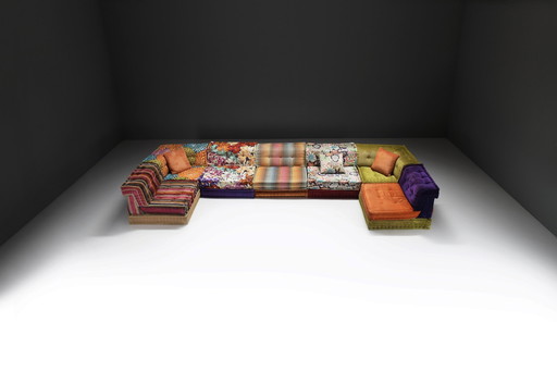Stunning Colorful Mah Jong Missoni Fabric by Hans Hopfer for Roche Bobois France