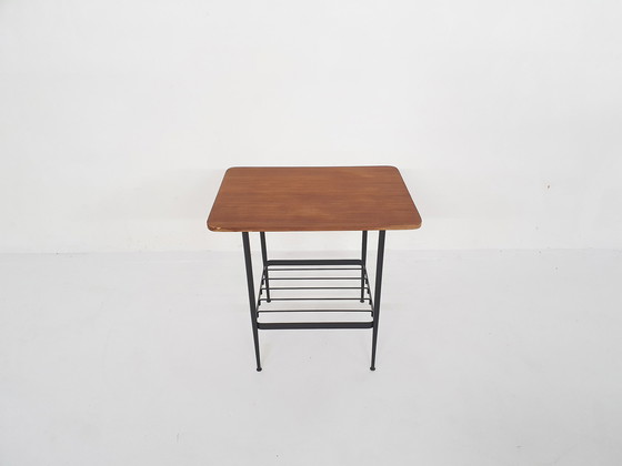 Image 1 of Small teak and metal side table, The Netherlands 1950's