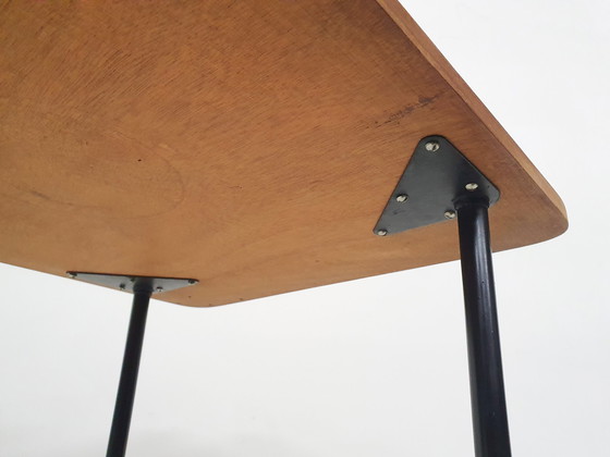 Image 1 of Small teak and metal side table, The Netherlands 1950's