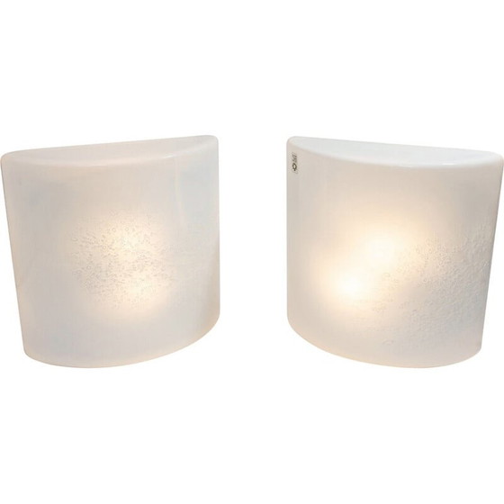 Image 1 of Pair of vintage wall lamps in Murano glass model Idra by Renato Toso, 1970-1980