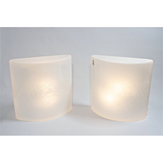 Image 1 of Pair of vintage wall lamps in Murano glass model Idra by Renato Toso, 1970-1980
