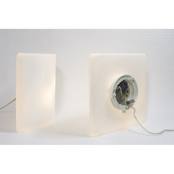 Image 1 of Pair of vintage wall lamps in Murano glass model Idra by Renato Toso, 1970-1980