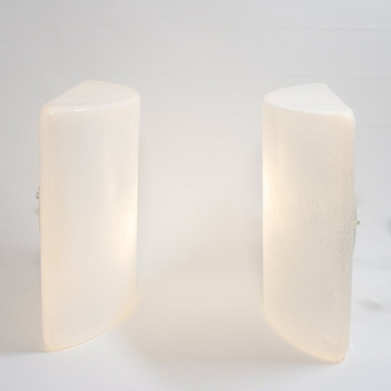 Image 1 of Pair of vintage wall lamps in Murano glass model Idra by Renato Toso, 1970-1980