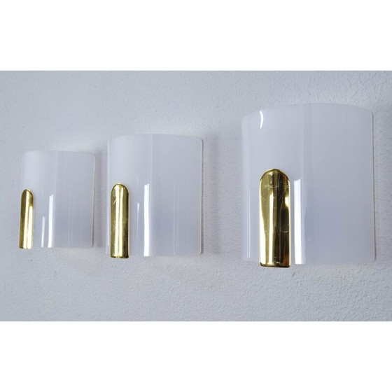 Image 1 of Applique in lucite e ottone di metà secolo di Metalarte, Spagna 1980