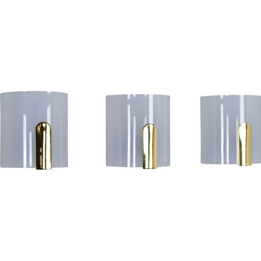 Mid Century Lucite and Brass Sconce by Metalarte, Spain 1980