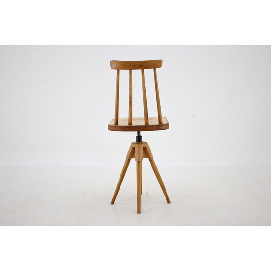 Image 1 of Vintage height-adjustable beech chair, Czechoslovakia 1970