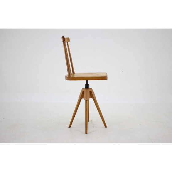 Image 1 of Vintage height-adjustable beech chair, Czechoslovakia 1970