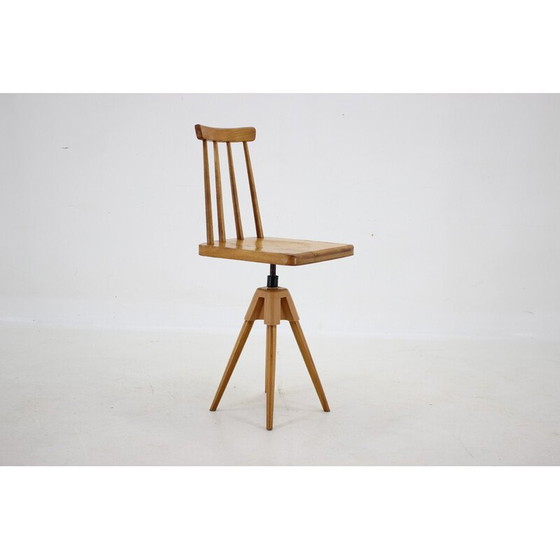 Image 1 of Vintage height-adjustable beech chair, Czechoslovakia 1970