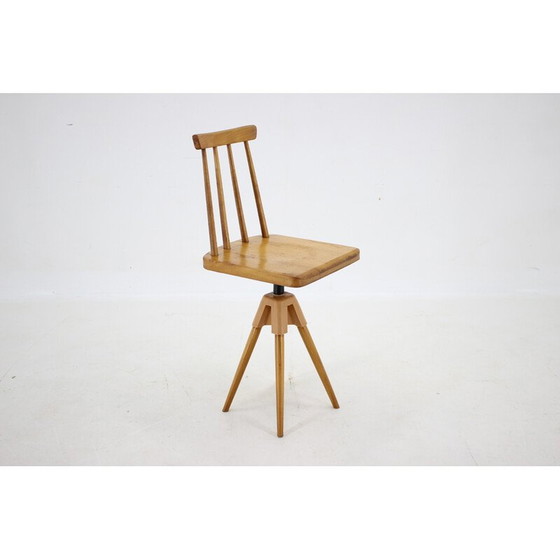 Image 1 of Vintage height-adjustable beech chair, Czechoslovakia 1970