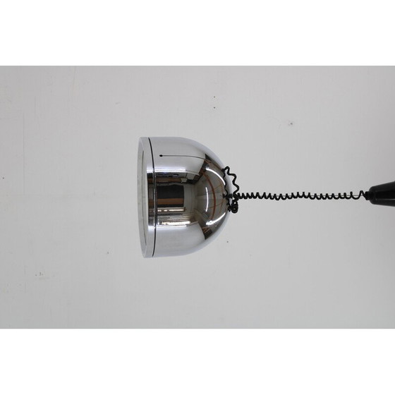 Image 1 of Lampada a sospensione regolabile vintage cromata italiana, anni '70