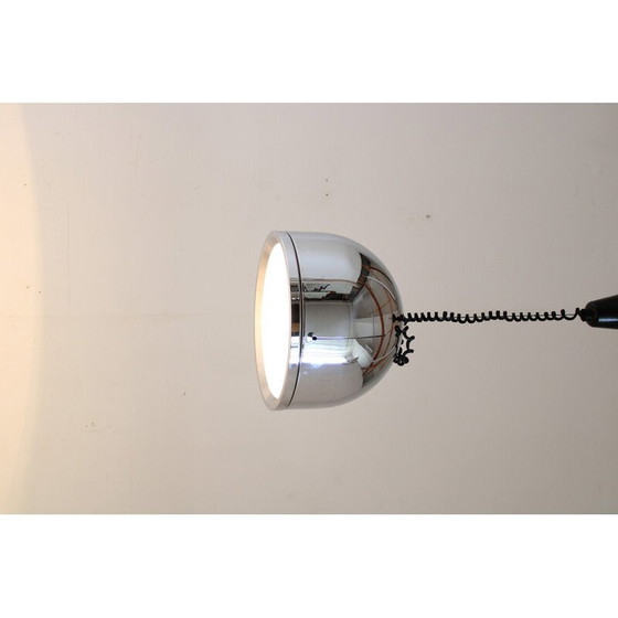 Image 1 of Lampada a sospensione regolabile vintage cromata italiana, anni '70