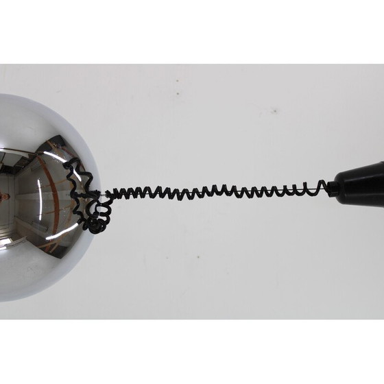 Image 1 of Lampada a sospensione regolabile vintage cromata italiana, anni '70