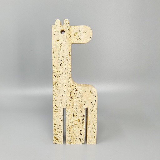 1970S Original Big Travertine Giraffe Sculpture By Enzo Mari For F.Lli Mannelli