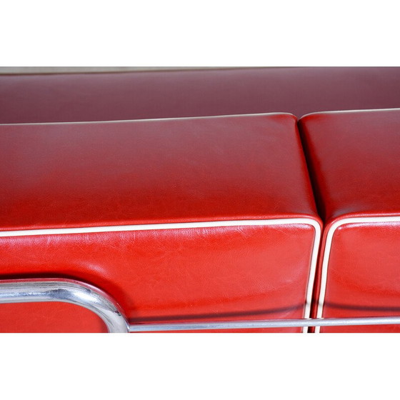 Image 1 of Vintage Bauhaus sofa leather and chrome by Robert Slezak, Czechoslovakia 1930