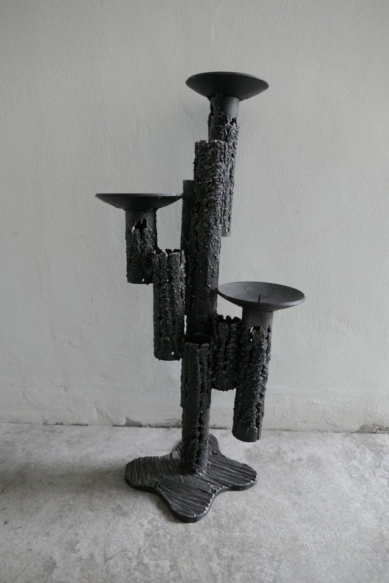 Image 1 of Large Vintage Brutalist Candlestick