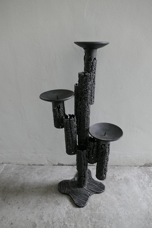 Large Vintage Brutalist Candlestick