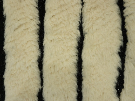 Image 1 of Berber rug - 259 cm x 155 cm - white and black wool