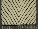 Berber rug - 259 cm x 155 cm - white and black wool