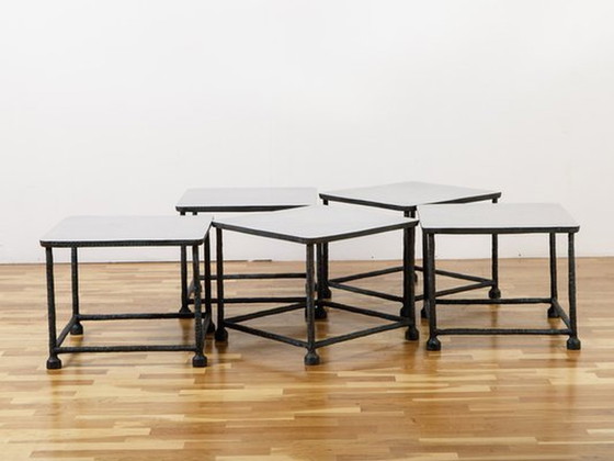 Image 1 of 5 Mumbai metal coffee tables by Baxter, 2000s