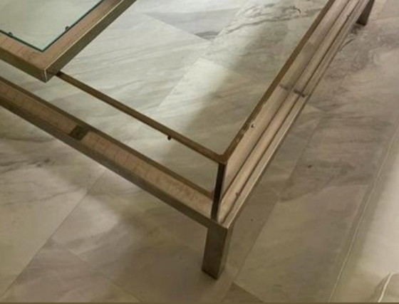 Image 1 of Showcase coffee table, bronzed stainless steel