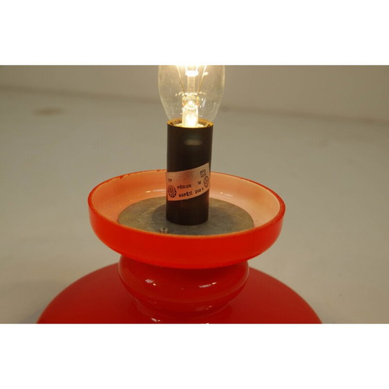 Image 1 of Vintage Glass Table Lamp by Valasske Mezirici 1970s