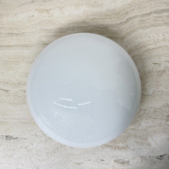 Image 1 of Lampada da soffitto o da parete in vetro 961, tedesca, di metà secolo, di Wilhelm Wagenfeld per Lindner, anni '50