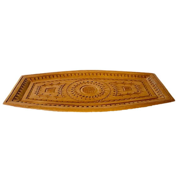 Image 1 of Wood carving tray teak