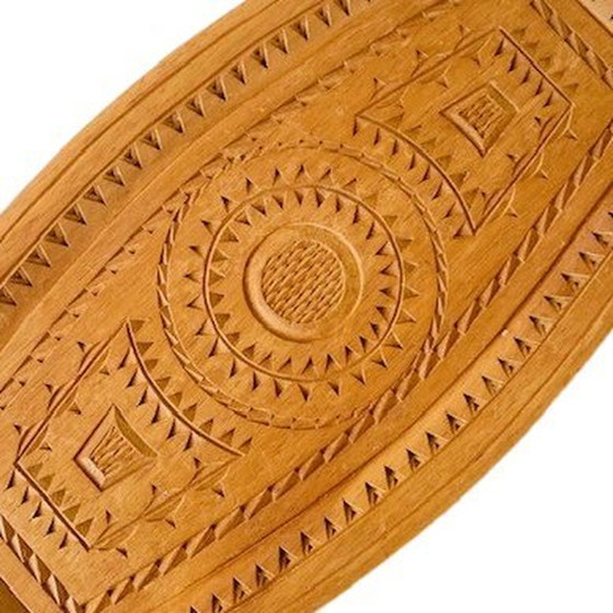 Image 1 of Wood carving tray teak