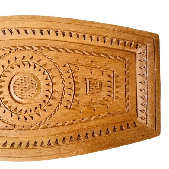 Image 1 of Wood carving tray teak