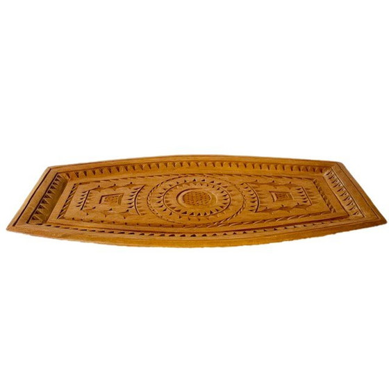 Image 1 of Wood carving tray teak