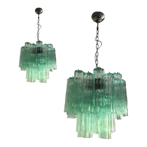 Contemporary Murano Glass Sputnik Chandeliers, Mazzega Style Lot Of 2