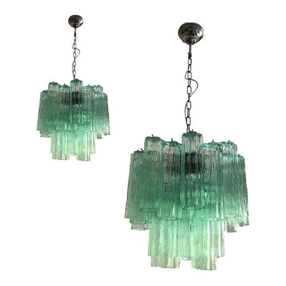 Image 1 of Contemporary Murano Glass Sputnik Chandeliers, Mazzega Style Lot Of 2