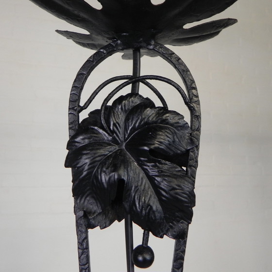 Image 1 of Lámpara colgante Art Déco con pantalla de cristal hexagonal, década de 1930