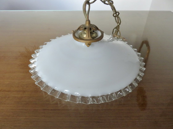 Image 1 of Lampada a sospensione Art Déco in vetro seghettato, Francia, anni '30