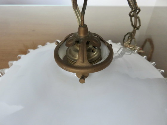 Image 1 of Lampada a sospensione Art Déco in vetro seghettato, Francia, anni '30