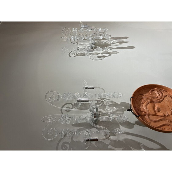 Image 1 of Coppia di lampade da parete vintage Venini, anni '90