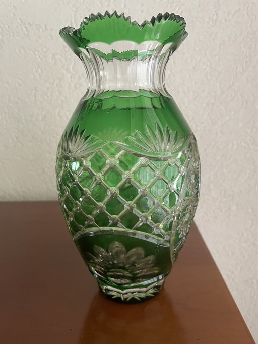 Val Saint Lambert Crystal Vase