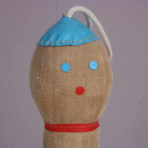 Jute and Leather Toy by Renate Müller for H. Josef Leven Kg, Germany 1960