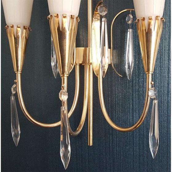 Image 1 of Arum wall lamp with 3 lights for Lunel - 1950s