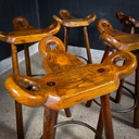 6x Tabouret de bar vintage espagnol