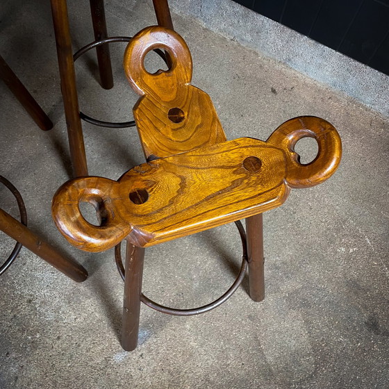 Image 1 of 6x sgabelli da bar vintage spagnoli