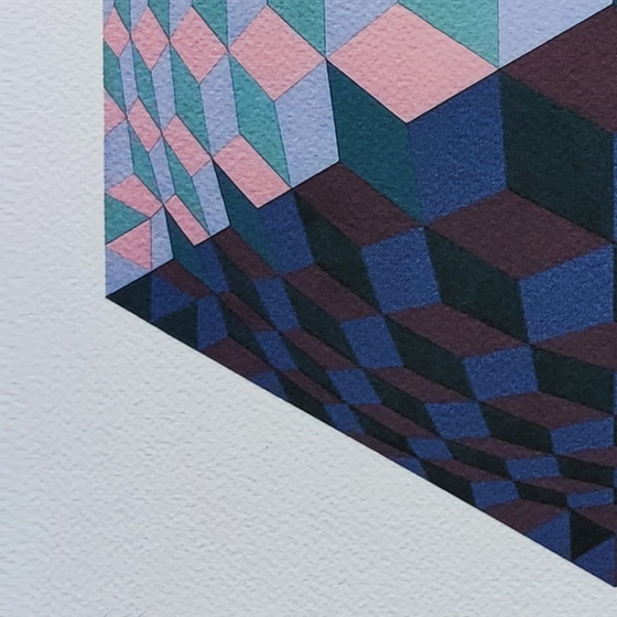 Image 1 of Victor Vasarely Op Art Limited Edition Lithograph