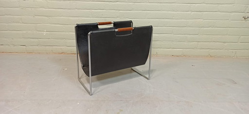 Brabantia vintage leather magazine rack