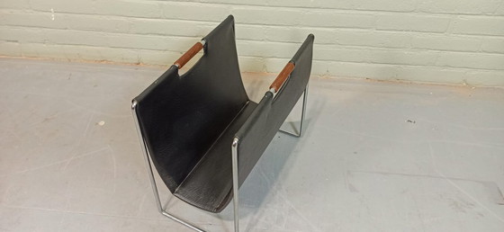 Image 1 of Brabantia vintage leather magazine rack