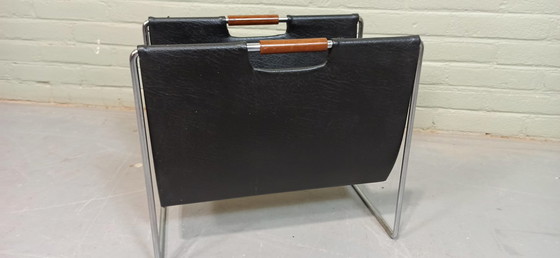 Image 1 of Brabantia vintage leather magazine rack