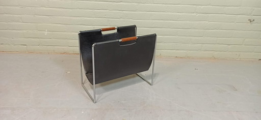 Brabantia vintage leather magazine rack