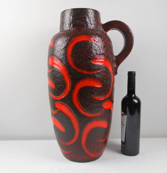 Image 1 of West Germany Fat Lava vase