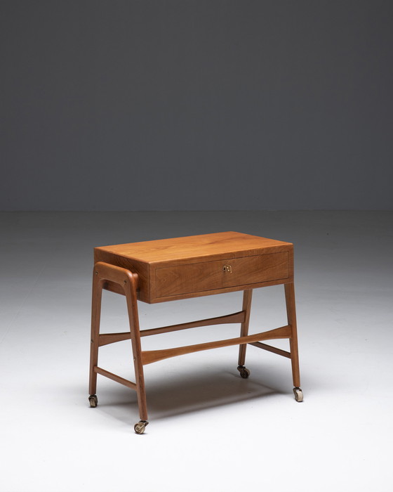 Image 1 of Sewing trolley in Teak, Poul Dinesen, Denmark, 1960s