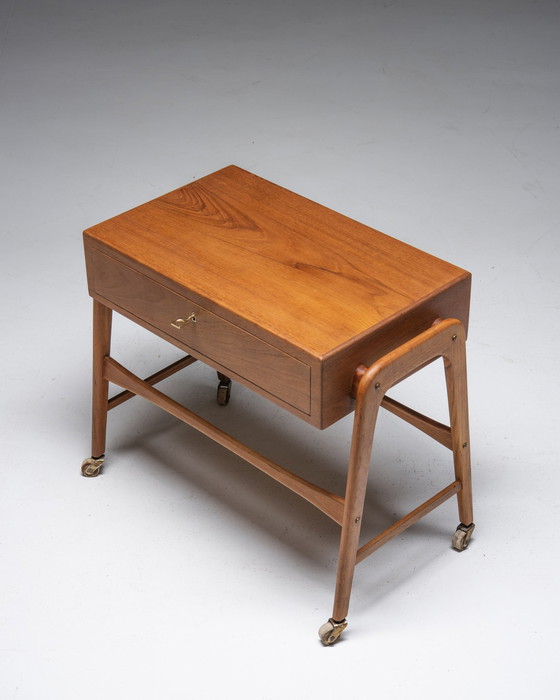 Image 1 of Sewing trolley in Teak, Poul Dinesen, Denmark, 1960s