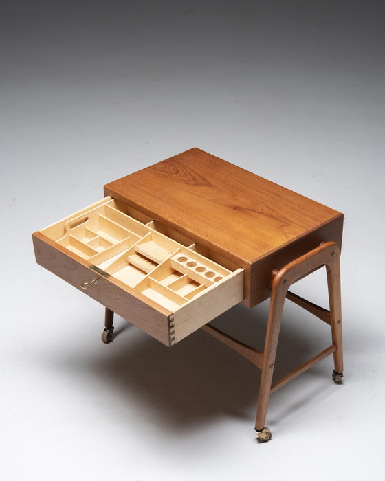 Image 1 of Sewing trolley in Teak, Poul Dinesen, Denmark, 1960s